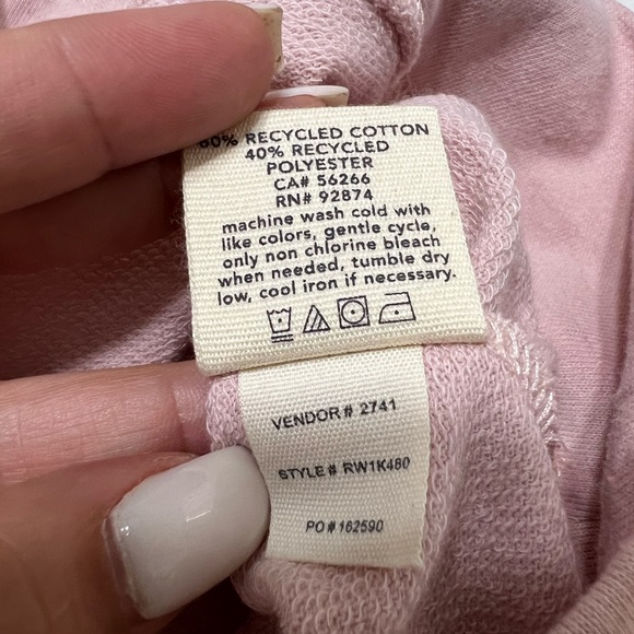 Splendid Eco Blush Bubble Sleeve Pullover Size Large NWT - Picture 6 of 7